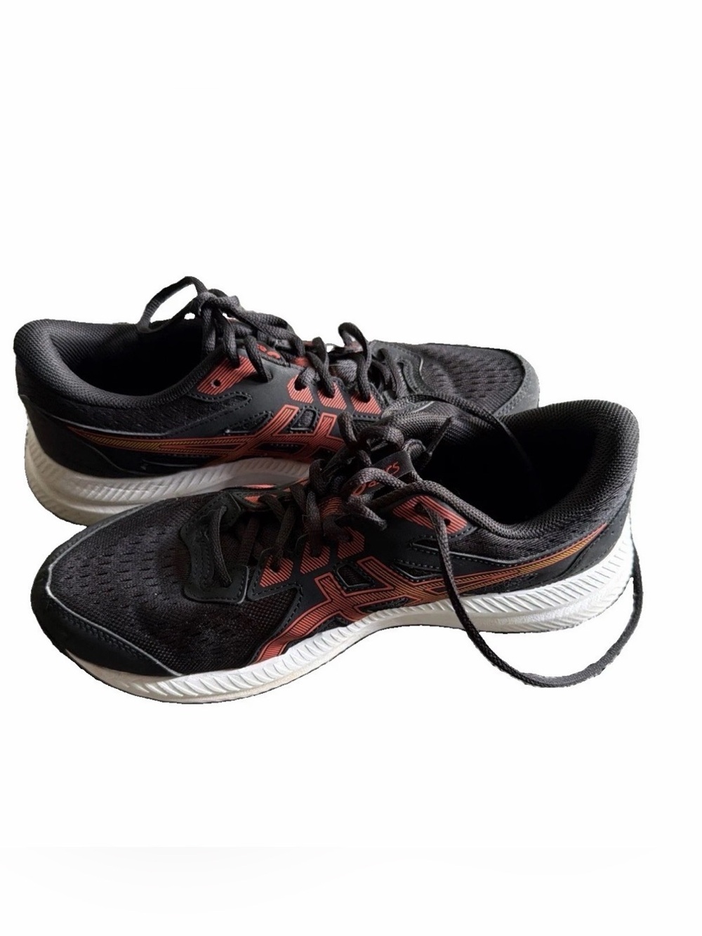 Asics Men's Black and Red Athletic Running Shoes